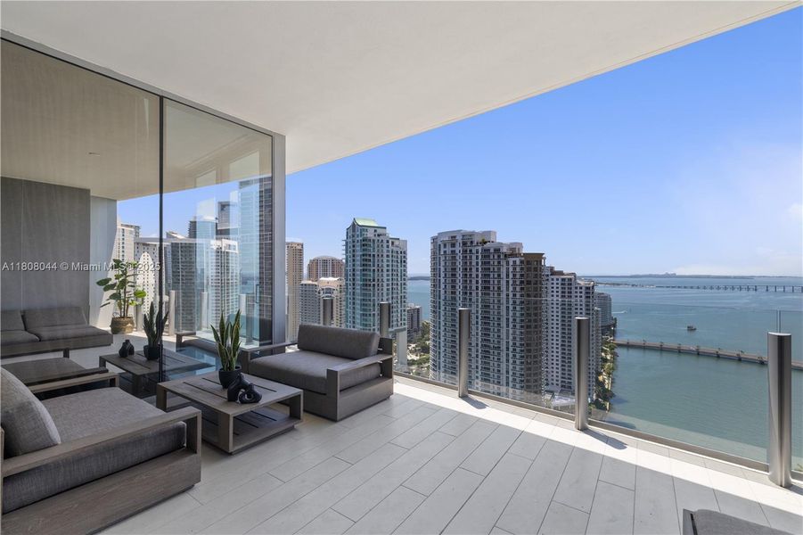 Furnished interior view inside a new home in Aston Martin Residences, Miami (Image 23).