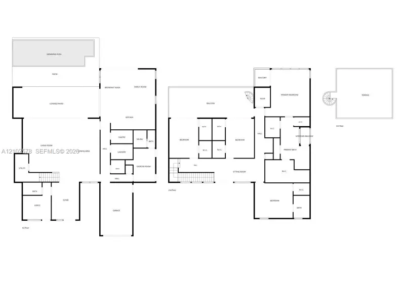 2D floor plan layout of this home in , Miami, FL (Image 3).