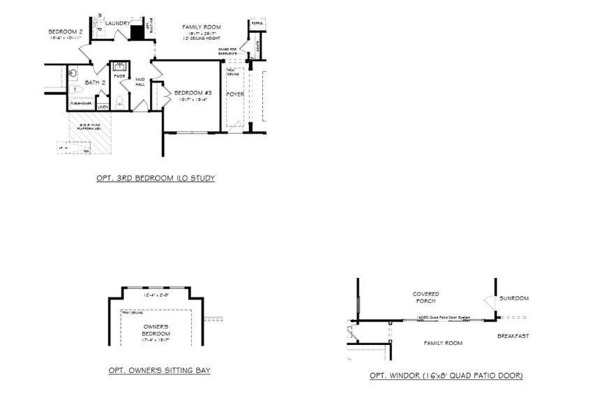 2D floor plan layout for the The Thornhill by Patrick Malloy Communities in Horizon at Laurel Canyon, Canton, GA (Image 4).