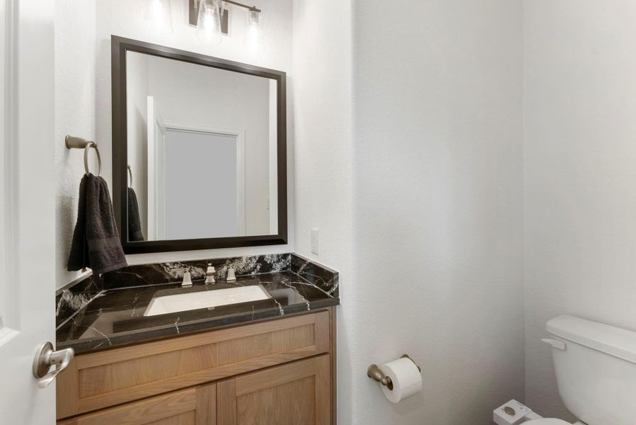 A second pwder room is conveniently located on the second floor.