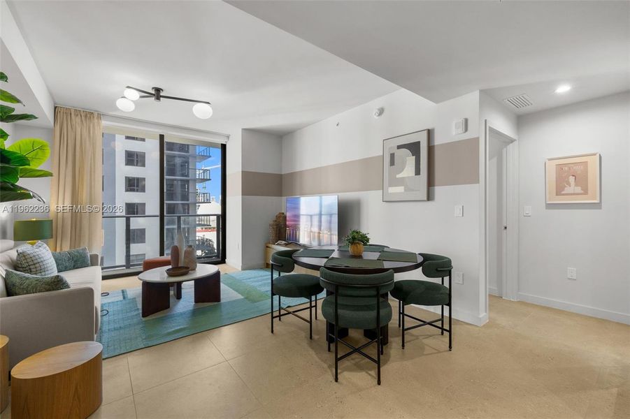 Furnished interior view inside a new home in , Miami (Image 6).