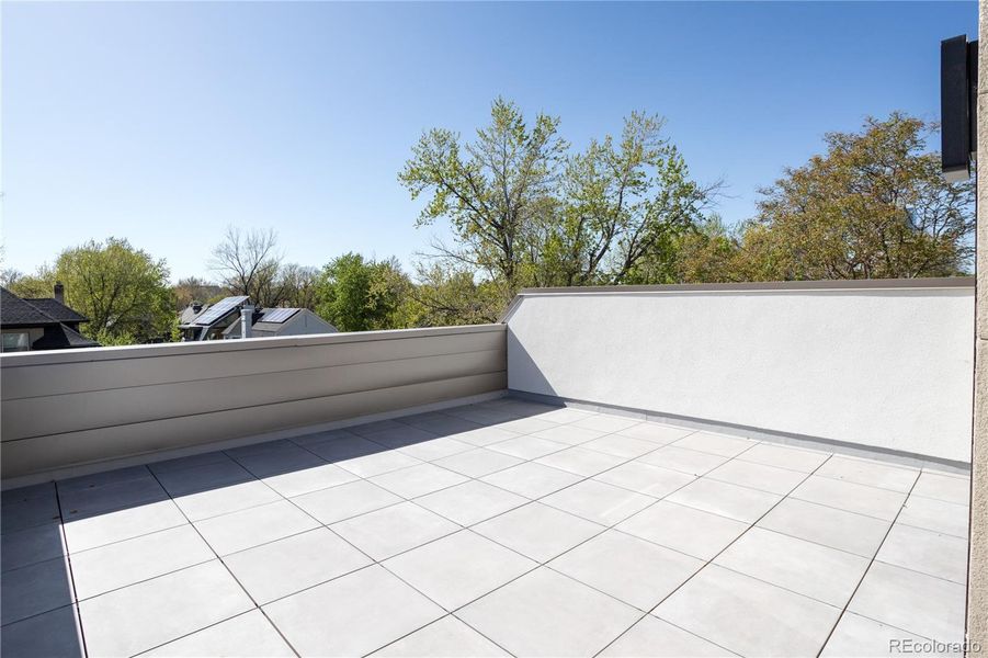 Incredible roof deck with water, power, gas & wired for outdoor speakers