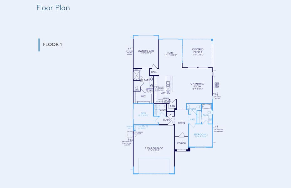 2D floor plan layout of this home in Sun City Anthem at Merrill Ranch, Florence, AZ (Image 2). 2D floor plan layout of this home in Sun City Anthem at Merrill Ranch, Florence, AZ (Image 2).