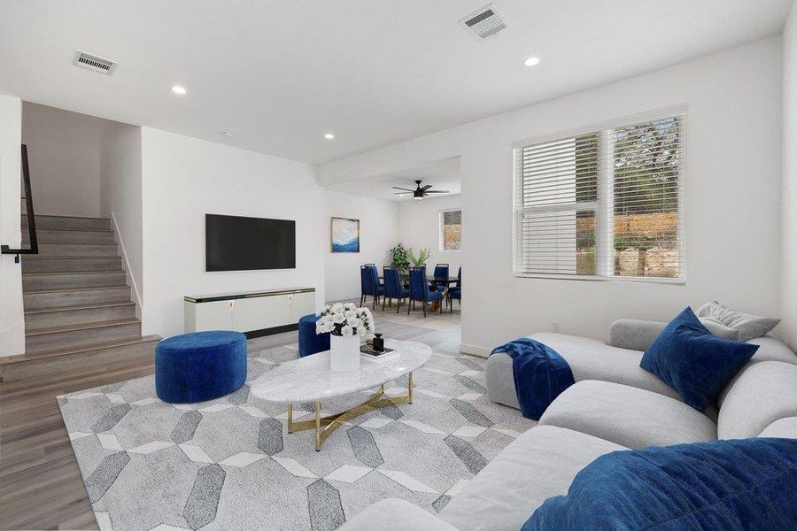 Furnished interior view inside a new home in , Lago Vista (Image 27).