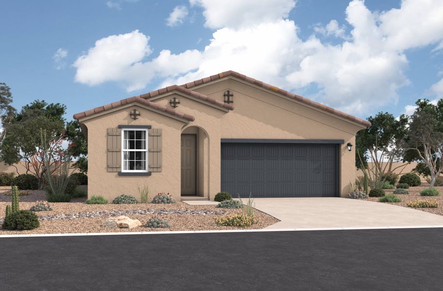 Representative exterior photo of a completed home built from the Shiloh by Beazer Homes in Highpointe at Northpointe, Peoria, AZ (Image 35).