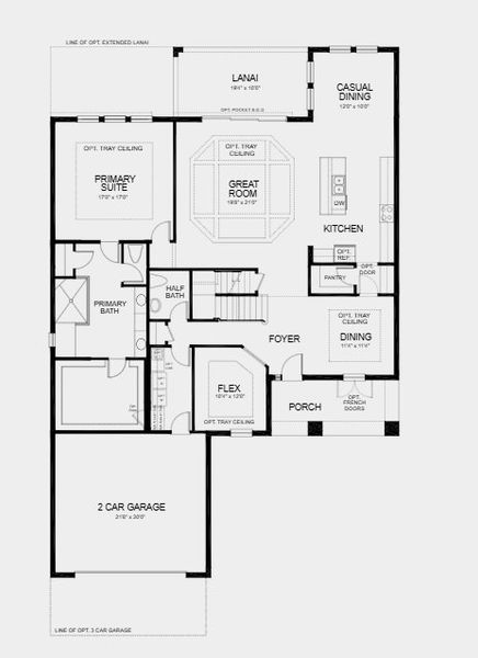 2D floor plan layout for the Sand Key by Taylor Morrison in Palms at Coasterra, Palmetto, FL (Image 3). 2D floor plan layout for the Sand Key by Taylor Morrison in Palms at Coasterra, Palmetto, FL (Image 3).