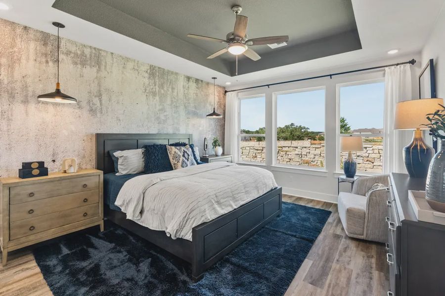 Representative furnished interior of a home built from the Mia by Chesmar Homes in Sweetwater, Austin (Image 13).