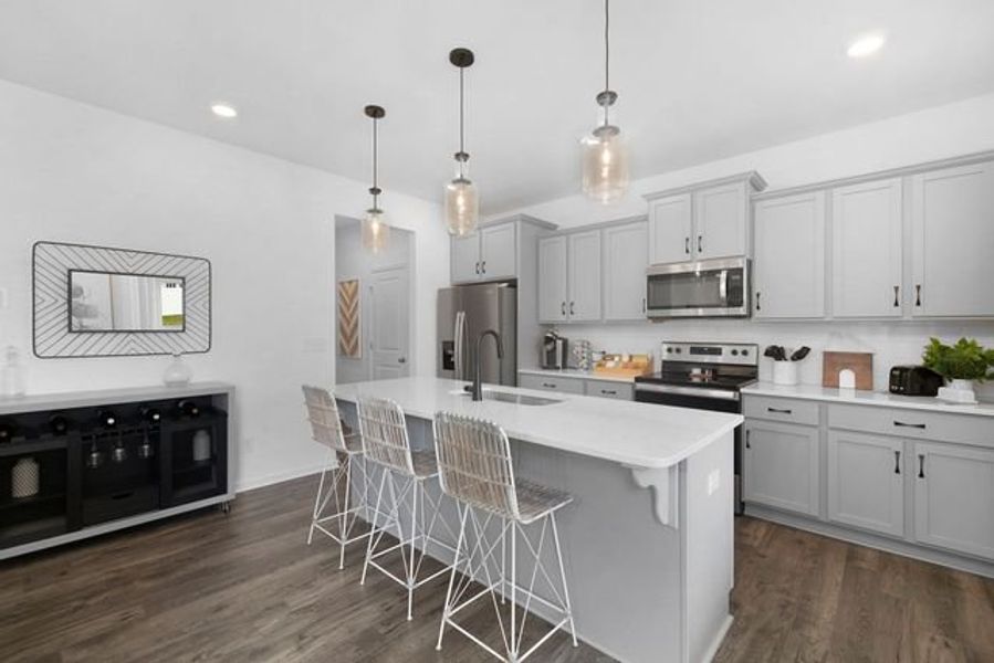 Representative furnished interior of a home built from the Whitney by True Homes in Harpers Landing, Walkertown (Image 6).