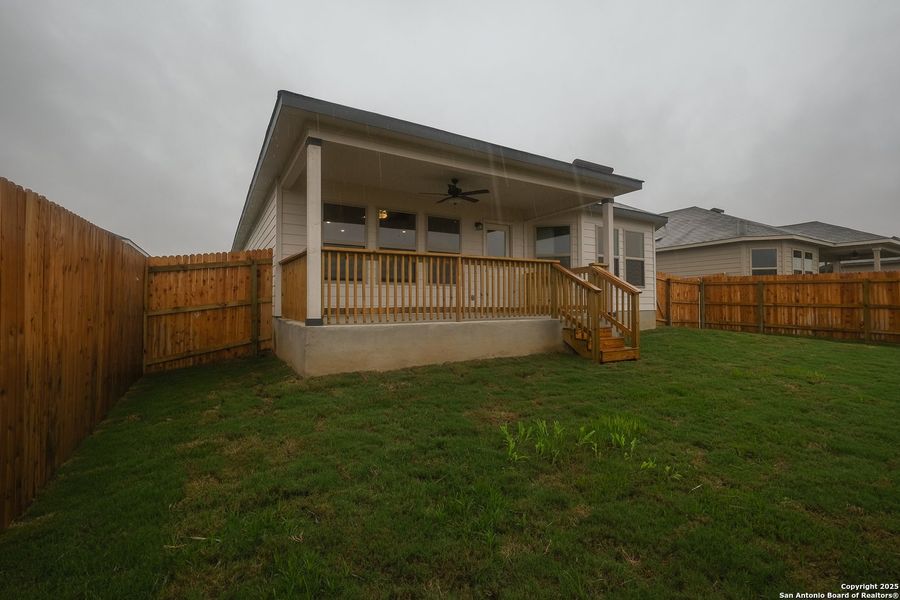 Front exterior of a new home in Greenspoint Heights, Seguin, TX, highlighting curb appeal (Image 21).