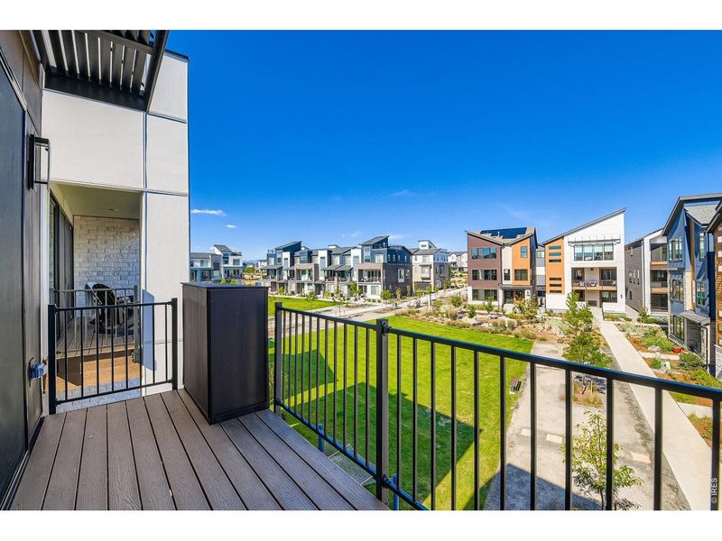 Exterior details and patio area of a home in Baseline, Broomfield (Image 26).