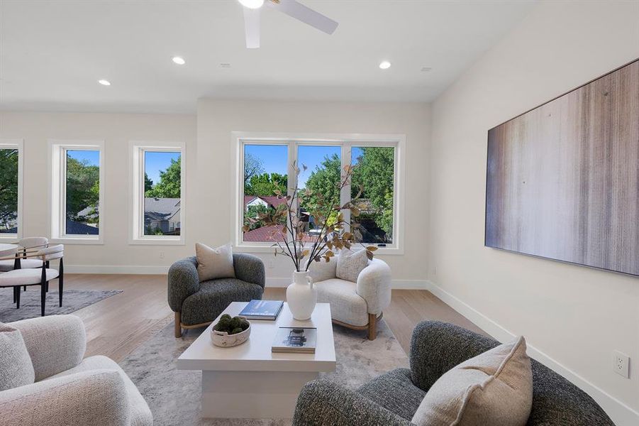 Furnished interior view inside a new home in , Dallas (Image 7).