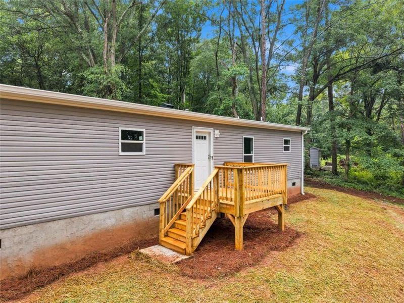 Exterior details and patio area of a home in , Villa Rica (Image 25).