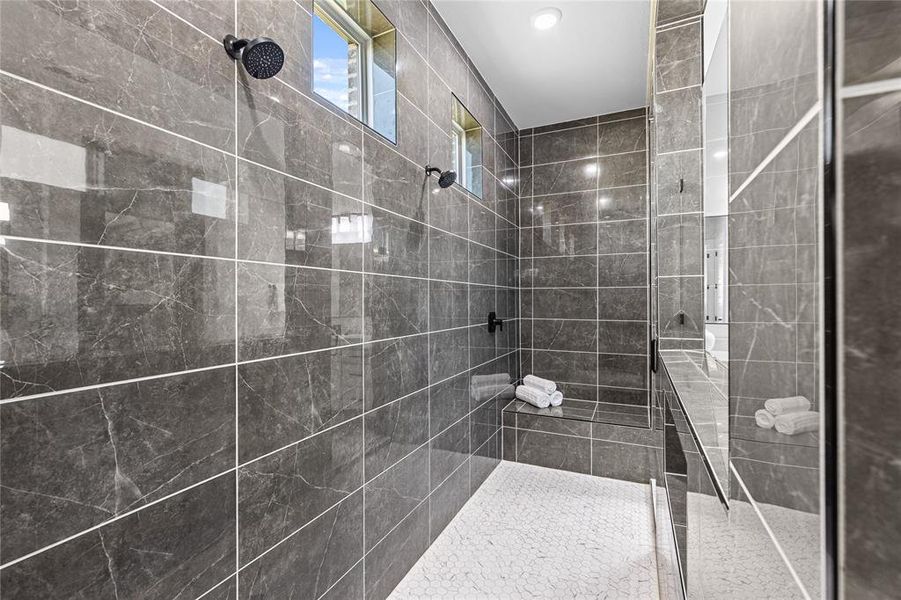 Full bathroom with a walk in shower