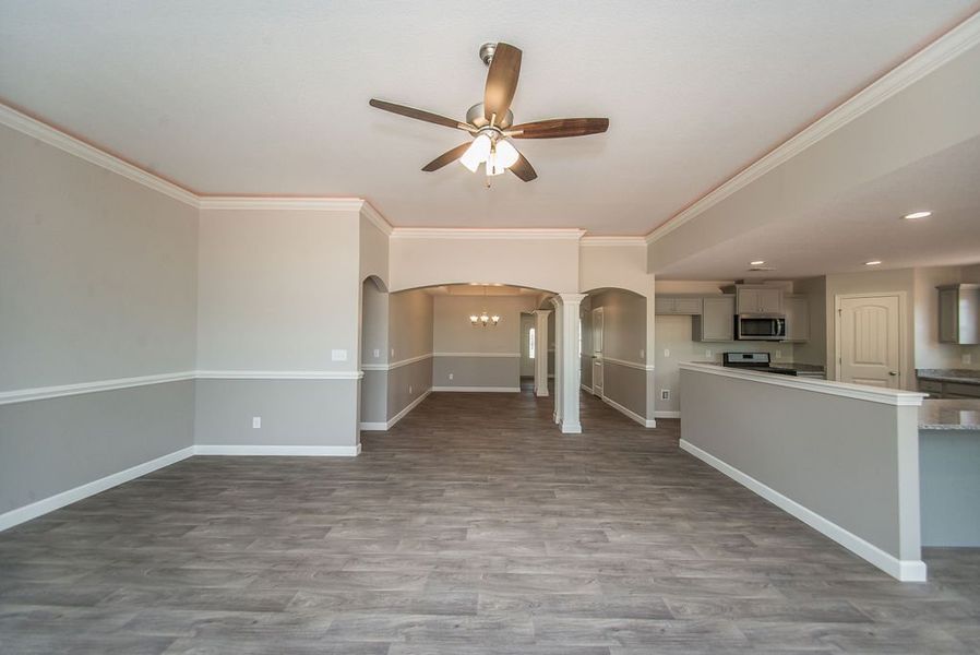 Representative unfurnished interior of a home built from the Beaumont by Enchanted Homes in Guadalupe Heights, Seguin (Image 45).