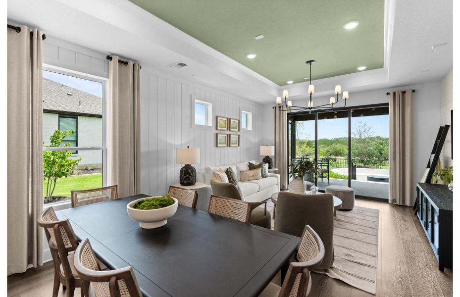 Furnished interior view inside a new home in Del Webb New Braunfels at Veramendi, New Braunfels (Image 6). Furnished interior view inside a new home in Del Webb New Braunfels at Veramendi, New Braunfels (Image 6).