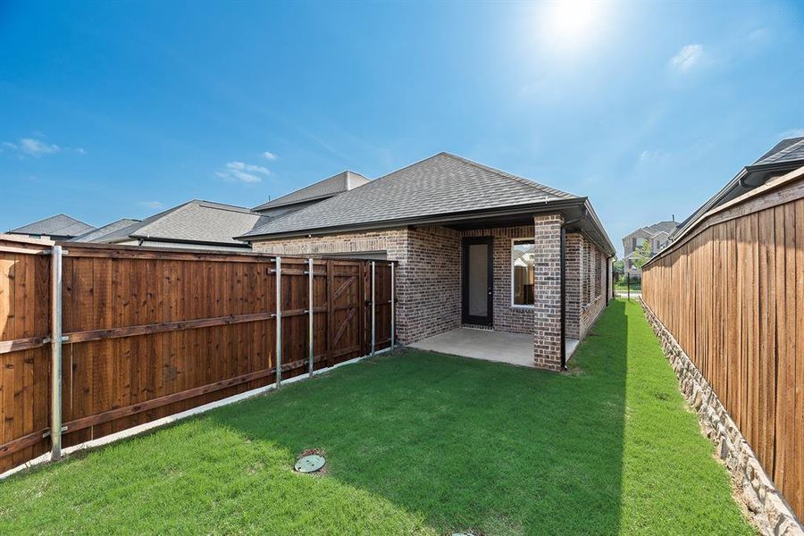 Front exterior of a new home in Cottages of Celina, Celina, TX, highlighting curb appeal (Image 21).