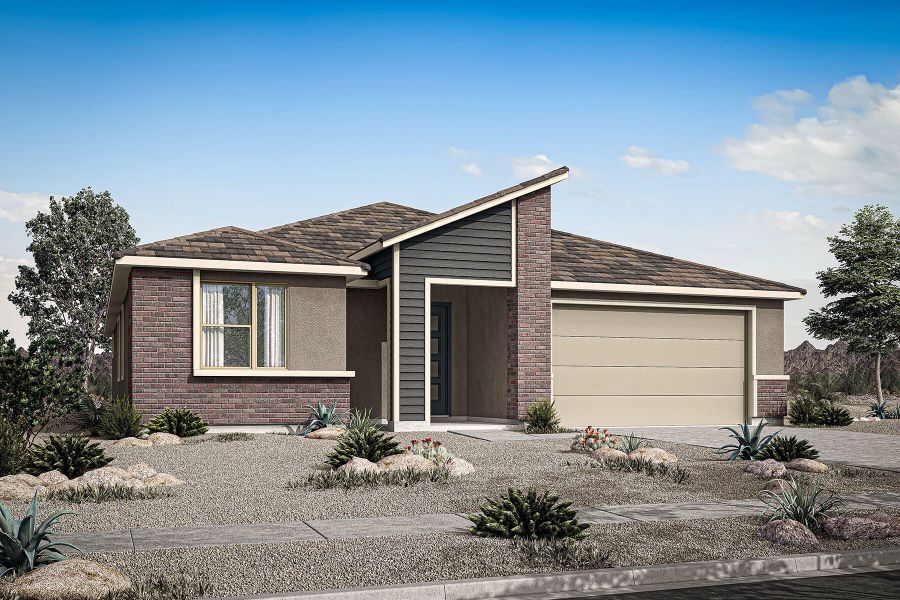 Representative exterior photo of a completed home built from the Harbor by Mattamy Homes in Miravida, Surprise, AZ (Image 2).