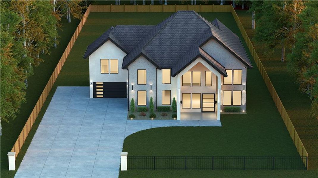 Exterior rendering of this home design in , Lawrenceville, GA (Image 3).