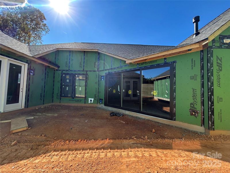 In-progress construction of a new home in The Courtyards at Quail Park, Mint Hill, NC (Image 4).