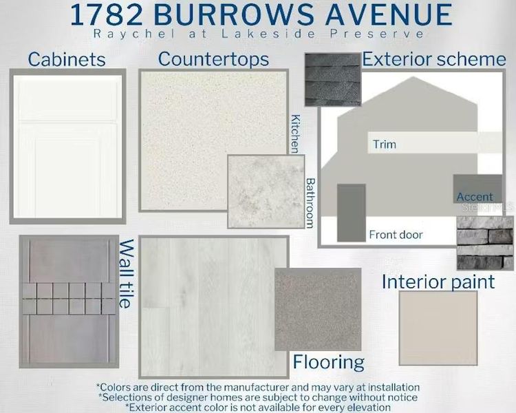 Sample of building materials used in homes in Lakeside Preserve, Lakeland (Image 4). Sample of building materials used in homes in Lakeside Preserve, Lakeland (Image 4).