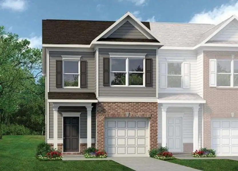 Front exterior of a new home in Fairington, Cartersville, GA, highlighting curb appeal (Image 1). Front exterior of a new home in Fairington, Cartersville, GA, highlighting curb appeal (Image 1).