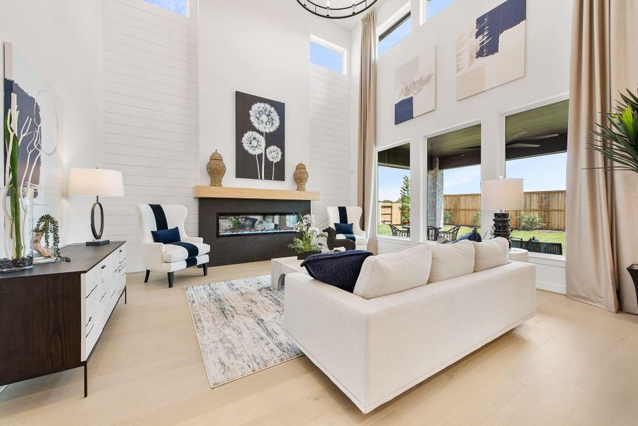 Furnished interior view inside a new home in Bridgeland, Cypress (Image 12). Furnished interior view inside a new home in Bridgeland, Cypress (Image 12).