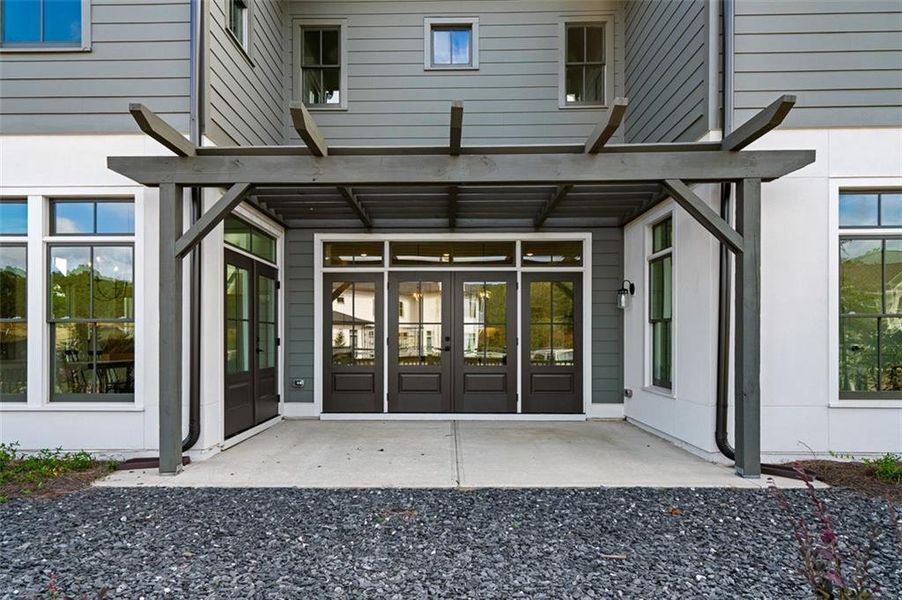 Exterior details and patio area of a home in Foxhall Residences, Douglasville GA, Douglasville (Image 3).