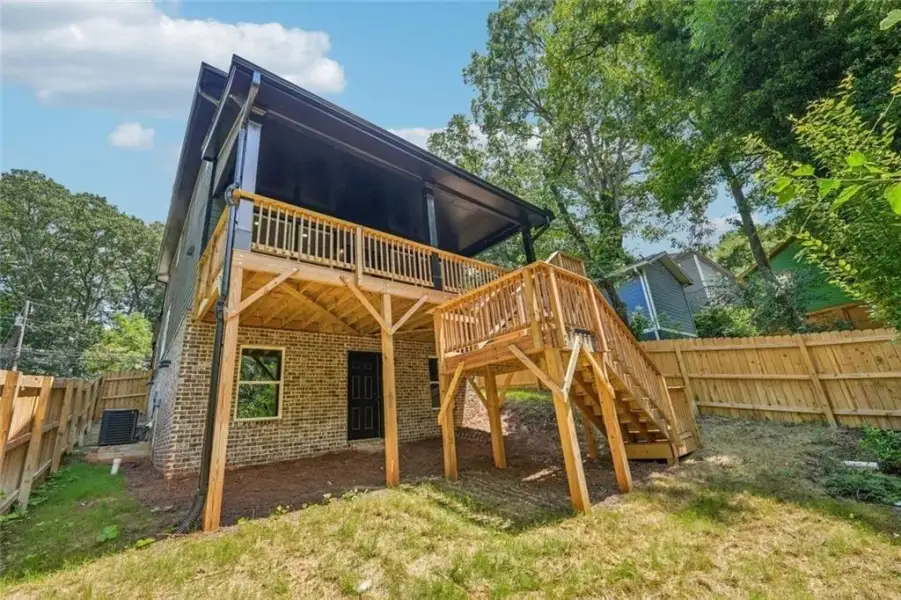 Exterior details and patio area of a home in , Atlanta (Image 4). Exterior details and patio area of a home in , Atlanta (Image 4).