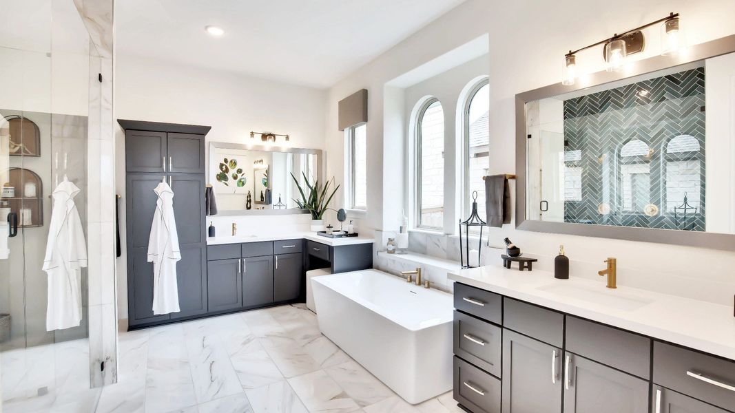 Furnished interior view inside a new home in Oaks at San Gabriel, Georgetown (Image 17). Furnished interior view inside a new home in Oaks at San Gabriel, Georgetown (Image 17).