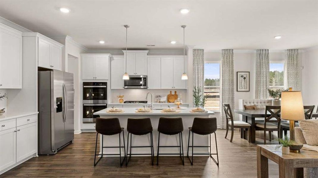 Furnished interior view inside a new home in Heritage Pointe, Senoia (Image 46).