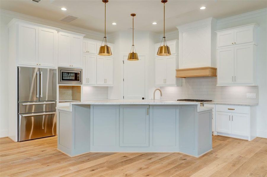 Elegant kitchen with custom island