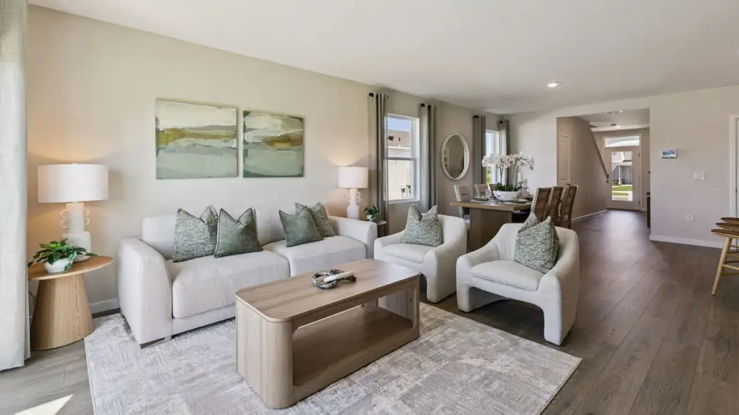 Furnished interior view inside a new home in Harmony West, St. Cloud (Image 12).