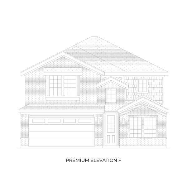 Representative rendering of the exterior for the Ford Select F by First Texas Homes (Image 8).