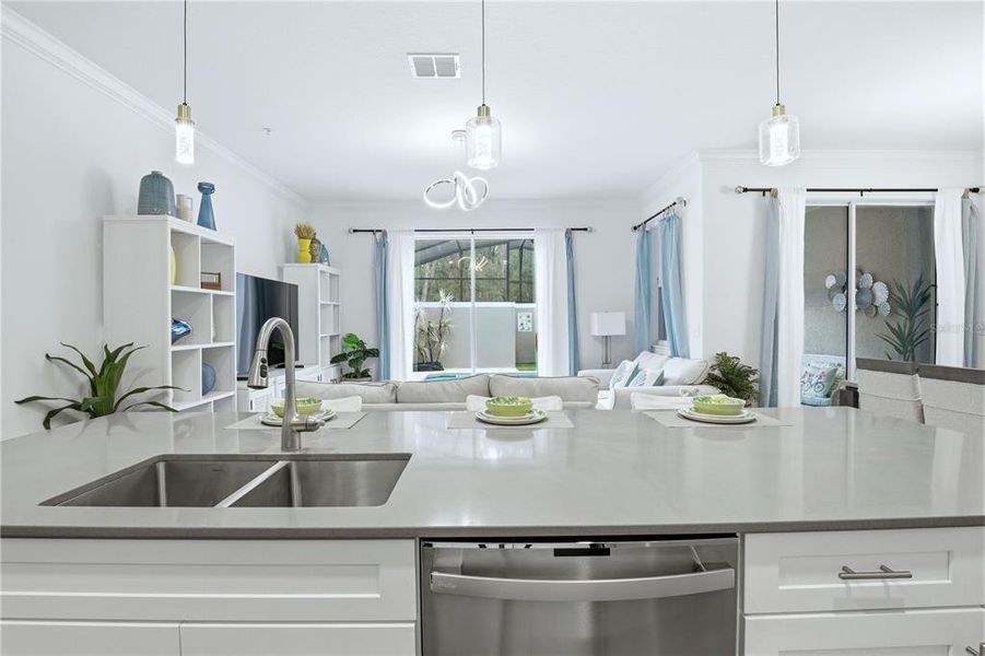 Furnished interior view inside a new home in , Kissimmee (Image 5). Furnished interior view inside a new home in , Kissimmee (Image 5).