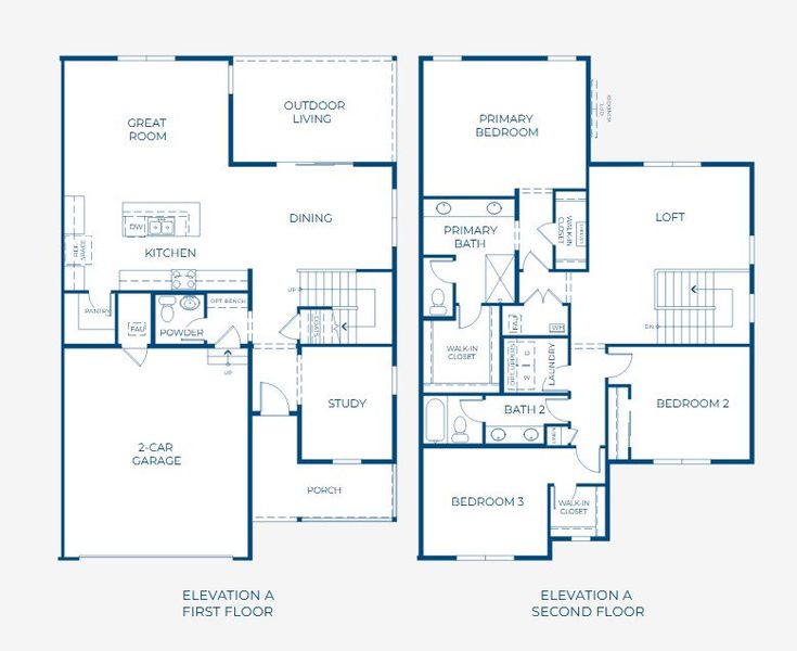 2D floor plan layout for the The Sunlight by Risewell Homes in Cordovan, Firestone, CO (Image 4).