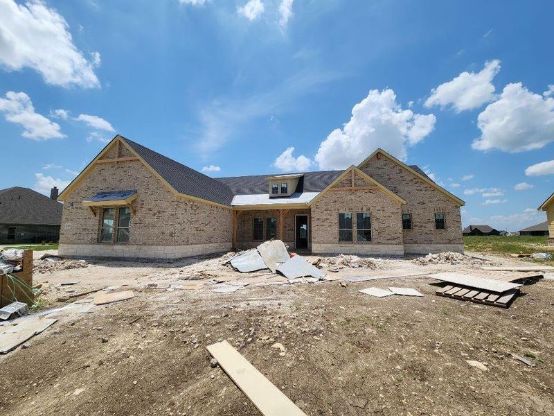 In-progress construction of a new home in Rocky Top, Krum, TX (Image 3).