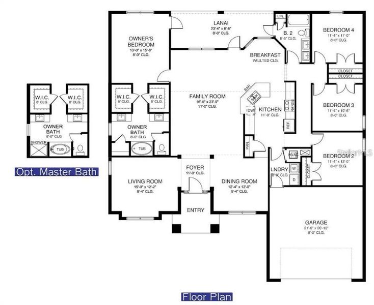 2D floor plan layout of this home in Deep Creek, Punta Gorda, FL (Image 3).