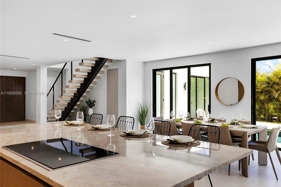 Furnished interior view inside a new home in , Miami (Image 60).