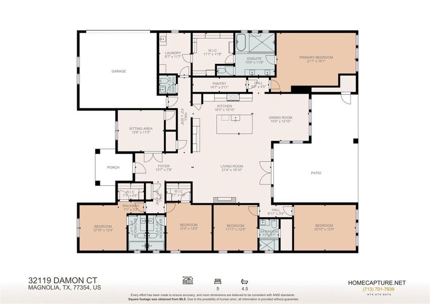 2D floor plan layout of this home in , Magnolia, TX (Image 5). 2D floor plan layout of this home in , Magnolia, TX (Image 5).