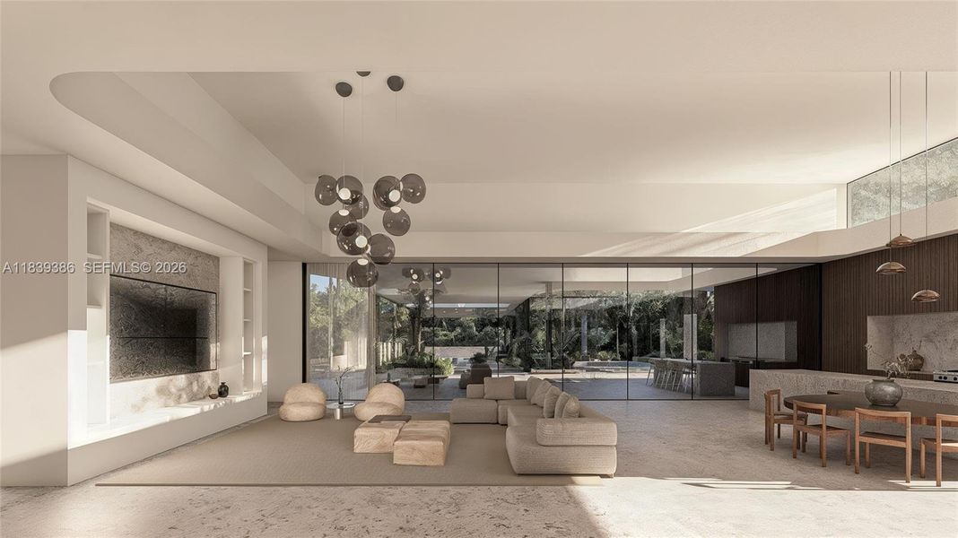 Furnished interior view inside a new home in , Southwest Ranches (Image 4).