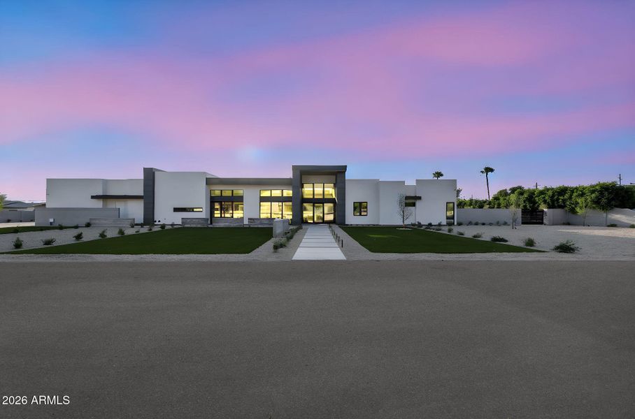 Front of House at Dusk