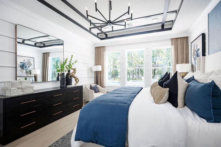Furnished interior view inside a new home in Solace at Corner Lake, Orlando (Image 8).