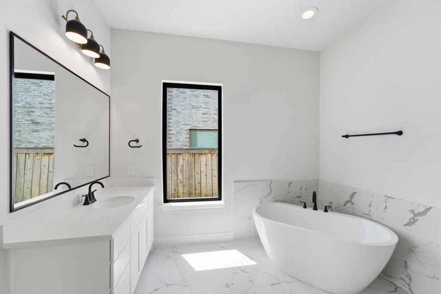 Furnished interior view inside a new home in Bridgeland 50′, Cypress (Image 14).