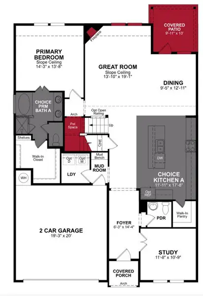 2D floor plan layout of this home in Verandah, Royse City, TX (Image 2).