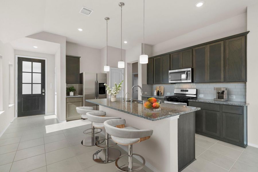 Furnished interior view inside a new home in The Trails 40', New Caney (Image 8).