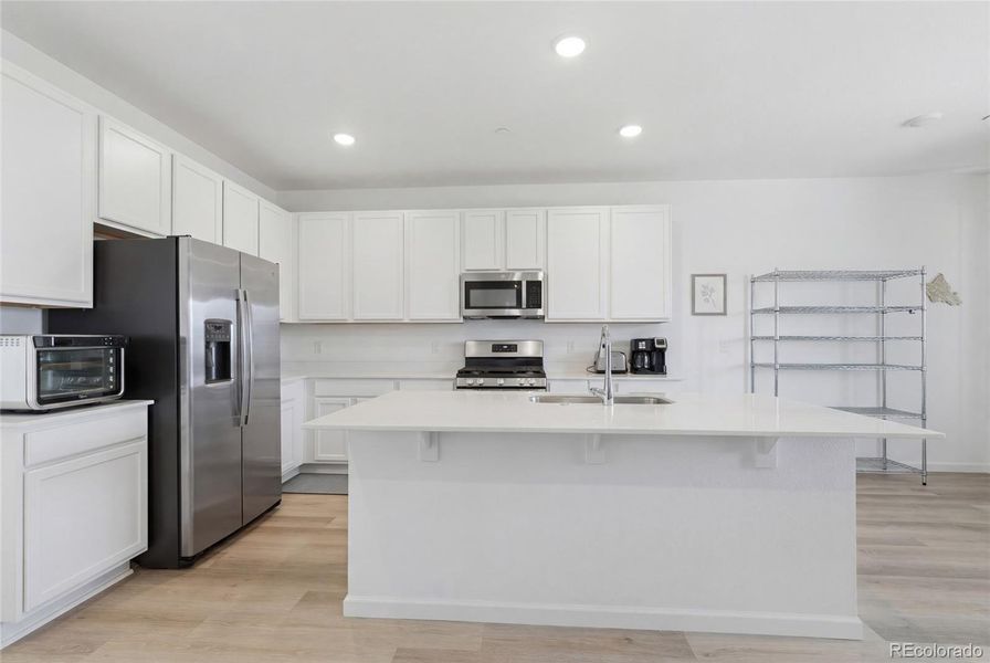 Furnished interior view inside a new home in Crossway at Second Creek, Commerce City (Image 6). Furnished interior view inside a new home in Crossway at Second Creek, Commerce City (Image 6).