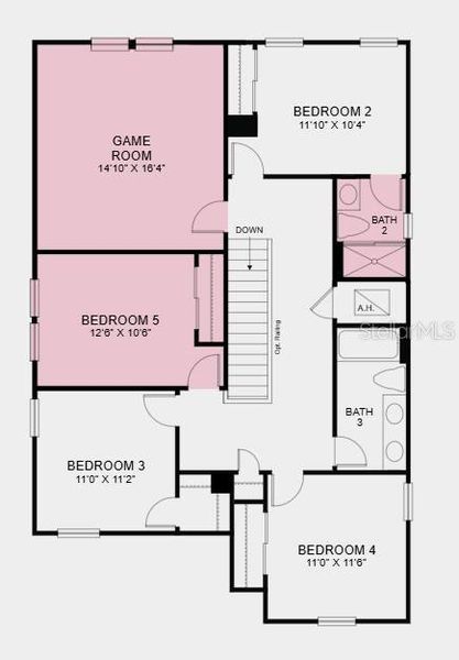 2D floor plan layout of this home in Lochside, Mount Dora, FL (Image 3). 2D floor plan layout of this home in Lochside, Mount Dora, FL (Image 3).