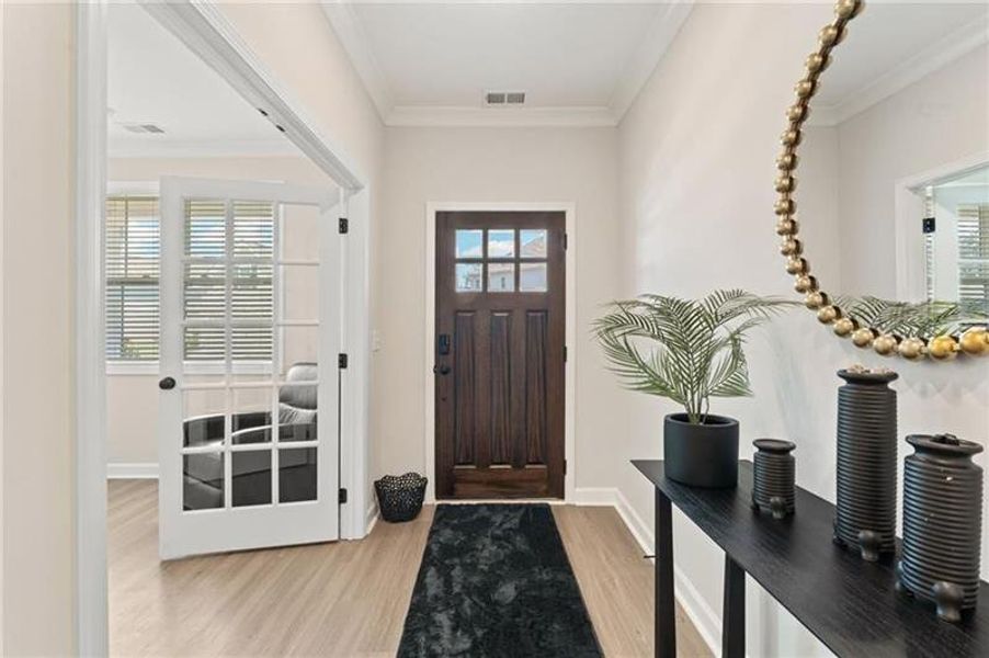 Furnished interior view inside a new home in Tapp Farm, Powder Springs (Image 5). Furnished interior view inside a new home in Tapp Farm, Powder Springs (Image 5).