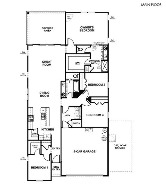 2D floor plan layout for the Ruby by Richmond American Homes in Woodbridge, Fernandina Beach, FL (Image 4). 2D floor plan layout for the Ruby by Richmond American Homes in Woodbridge, Fernandina Beach, FL (Image 4).