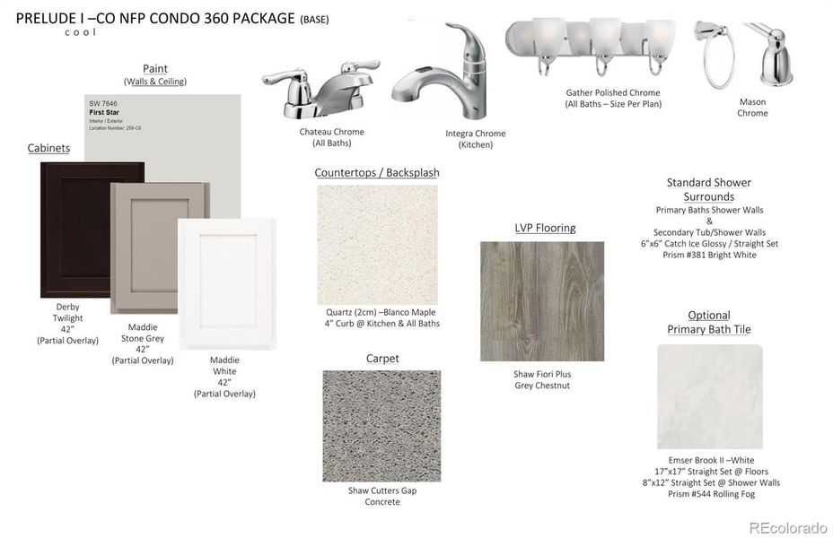 Sample of building materials used in homes in Condo Collection at Grand Vue at Interlocken, Broomfield (Image 15). Sample of building materials used in homes in Condo Collection at Grand Vue at Interlocken, Broomfield (Image 15).